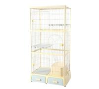 Pet Home Pet House Cat cage Household Indoor cat Villa cat House Extra Large Free Space with cat Toilet cat nest Integrated cat Litter Box Three Floors Cat Villa (94x64x178cm)