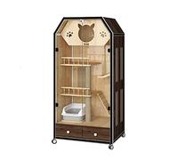 Pet Home Pet House Closed cat cage Against The Wall, Multi-Layer, Circulation and Ventilation Cat Villa (4)