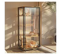Pet Home Pet House Panoramic Glass cat House Large Space cat cage House Practical Wooden cat House pet Indoor cat House cat Cabinet cat House (E) Cat Villa