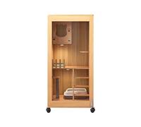 Pet Home Pet House Wood Cat Cage Cat Pet Villa Double-Layer Cat Cage Indoor Cat House Panoramic Glass Enclosed Cat Cabinet Cattery Cat Villa