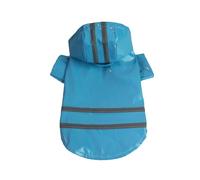 Pet Hooded Slicker Ponchos for Small to Large Dogs, Blue M | Windproof and Waterproof Adjustable Pet Rain Rainwear with Hat and Reflective Stripes for Small to Large Dogs