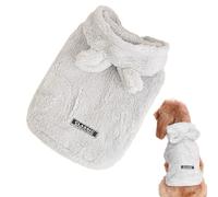 Pet Hoodie Apparel, Warm Fleece Bear Ear, 65g Dog Cat Pullover Clothes Pet Outfit Soft Comfortable Small Animal Sweater for Indoor Outdoor Walking Travel Camping Winter Cold
