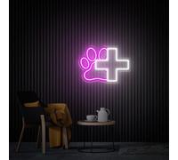 Pet Hospital Neon Sign, Pets Clinic Signage Vet Wall Decor, Custom Animal Practice Led Light Signs