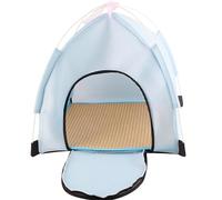 Pet House Pet Tent Cave Bed For Cats Small Dogs Soft Fabric Portable Foldable Pop Up Cat Tent Kitten Bed House Cat Bed For Indoor(Blue,47x47x48cm)