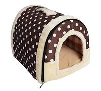 Pet House Small Dog Bed Washable Non-Slip Outdoor＆Indoor Portable Soft Warm Cat Beds/Rabbit Nest/Dog Kennel Suitable for Autumn and Winter (M, Color 2)