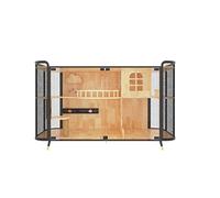 Pet House Villa Cat House, Villa, Sharing Cabinet, Wood, Large Space, Multi-storey Litter, Pet Store, Coffee Bar For Home Use