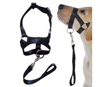 Pet Hozzle Secure Fit Training Dog Harness, Halter Anti Chew Dog | Adjustable Soft Mouth Cover with Breathable Fabric, Lightweight Restraining Device Prevents Barking