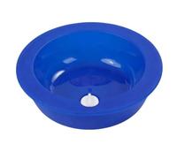 Pet Ice Bowl Cooling Water Feeder for Dogs Cats Summer,19cm Blue Plastic Dog Cooling Bowl Keeps Water Cold for Hours Relieves Pet Heat(Blue Round)
