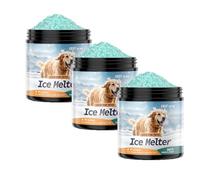 Pet Ice Melt, Pet Safe Ice Melt, Snow Melter Safe for Pet, Safer for Pet Surfaces, Effectively Melt Ice and Snow, Easy to Use, While Reducing Potential Impacts On The Environment (3pc)