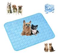 pet ice Silk Cooling Mat Summer Cat & Dog - Self Cooling Gel Pad, Chill Bed for Hot Weather (Blue,XXL(150 * 100cm))