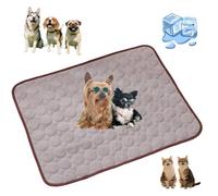 pet ice Silk Cooling Mat Summer Cat & Dog - Self Cooling Gel Pad, Chill Bed for Hot Weather (Brown,XXL(150 * 100cm))