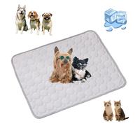 pet ice Silk Cooling Mat Summer Cat & Dog - Self Cooling Gel Pad, Chill Bed for Hot Weather (Grey,XXL(150 * 100cm))