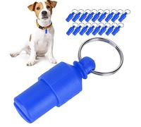 Pet ID Tag, 20Pcs Anti Lost Dog Tag with Name Address Cell Phone Number Label Personalized Dog Cat Small Animal Barrels Tube (Blue)