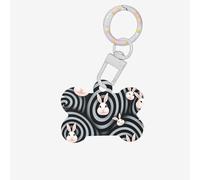 Pet ID Tags Visual Illusion Art Personalized Dog Tags and Cat Tags, Bone-Shaped Acrylic White Medium