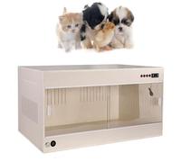 Pet Incubator Box - Large Pet Brooder Nursery with Heating & Temperature Monitoring - Ideal for Puppies and Kittens - 80 x 50 x 50 cm