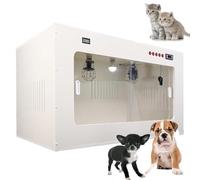 Pet Incubator for Dogs Cats Puppies Kittens, Large 31.5x19.7x19.7in Brooder with Heating, Clean Recovery Box Post-Surgery, 220V