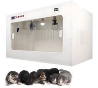 Pet Incubator for Puppies & Kittens, Intelligent Temperature Control, Ceramic Heat Lamp, Circulating Air, Acrylic Door, Animal Nursery Box