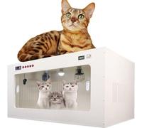 Pet Incubator with Heater, Large Veterinary Incubator Box for Puppies and Kittens, Ideal for Veterinary Clinics and Animal Care