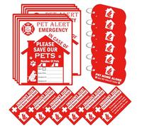 pet Inside Sticker for House My Pet Home Stay Alone Key Tag Alert Fire Rescue Wallet Cards Emergency Home Window Door Decal