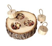 Pet Interactive Sniffle Logic Game - Wooden Search Toy, Interactive Enrichment Treat Dispenser | Rabbit Hamster Plaything