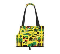Pet-Jamaican Elements print portable bag, lightweight and breathable, suitable for taking small pets out.