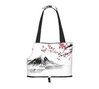 Pet-Japanese Mount Red Sun print portable bag, lightweight and breathable, suitable for taking small pets out.
