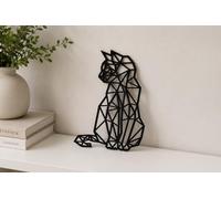 Pet-Jos 46 cm Wall Decoration Wooden Cat Wall Decoration Geometric Ornaments Minimalist Wall Art Hanging Decoration
