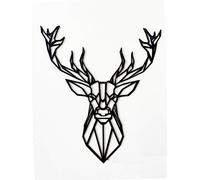 Pet-Jos Large Deer 70-100 cm Wall Decoration Wooden Stag Heads Decoration Wall Art Geometric Minimalist Wall Hanging Decoration