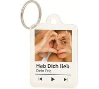 Pet-Jos Spotify keychain with photo,Personalized Keyring, Spotify acrylic music plaque, photo gift for him & her, friends and family
