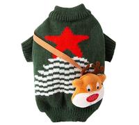 Pet Jumper - Cat Jacket in Christmas Style with Pocket, Cute Cat Clothes, Comfortable Cat Coat for House Cats, Small Dogs, Travel