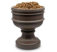 Pet Junkie Summit Single Elevated Dog Bowl Stand with Removable Stainless Steel 44oz Inner Bowl for Medium to Large Breed - Raised Dog Food or Water Station (Large, Brown)