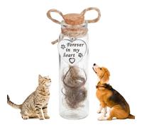 Pet Keepsake Glass Bottle for Dog & Cat Whiskers or Ashes Storage