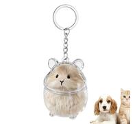 Pet Keepsake, Memorial Collector Keychain Charm with Secure Container, Dog & Cat Storage for Purse, Backpack, Wallet, Car Mirror, Daily Use, Birthday Gift for Men Women Animal Lovers