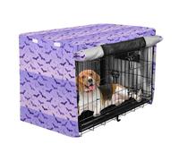 pet Kennel Cover 600D Heavy Duty Polyester for Balcony Daily Placement Lavender Night Moon Bat Star Halloween XL