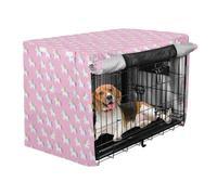 pet Kennel Cover Silver Coated Oxford Cloth for Camping & Road Travel Pastel Rainbow Pegasus Blush Seamless L