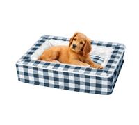 Pet Kennel - Washable Soft Tartan Dog Bed - Removable Dog Furniture for Home | Dog Mat, Comfortable Beds for Dogs and Cats, Suitable for Small Pets, Me