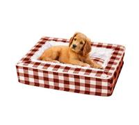 Pet Kennel - Washable Soft Tartan Dog Bed - Removable Dog Furniture for Home | Dog Mat, Comfortable Beds for Dogs and Cats, Suitable for Small Pets, Me