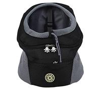 Pet Knapsack Ventilation Comfort Spacious Nice Appearance Dog Backpack Safe Convenient for Travel Outdoor Adventures Oxford Cloth Polyester Fiber (Black)
