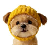 Pet Knit Beanie - Puppy Winter Hat, Kitten Costume Cap | Soft Yarn Comfort Headwear Apparel Collection, Festive Cosplay Celebration Accessory Ensemble Seasonal Party Birthday Halloween Winter with Ear