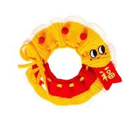 Pet Knitted Collar - New Year Puppy Bib - Adjustable Cute Collar Bib for Cats and Dogs for Birthday Photography Props