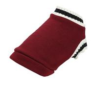 Pet Knitwear V Neck College Dog Knitted Autumn and Winter Vest for Cat Dog Rabbits Chinchilla Red M Pet KnitwearPet Knitting ClothesPet College ClothingDog Knitted VestDog Warm (XS) (S)