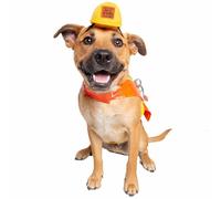 Pet Krewe Construction Worker Dog Costume - Extra Large Halloween Costume for Pets, Includes Hat