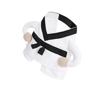 Pet Kungfu Apparel Comfortable Dog Martial Arts Costume with 2 Leg Easy Wear Design for Active Breeds Dressingup Dog Jumpsuit