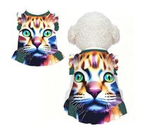Pet lace Skirts are Suitable for Cats and Dogs | Floral Colored Diamond Cat Head X-Large Print Pet Lace Skirt, Stretchy And Breathable For Cats And Dogs