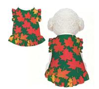 Pet lace Skirts are Suitable for Cats and Dogs | Floral Maple Leaf Tiling Large Print Pet Lace Skirt, Stretchy And Breathable For Cats And Dogs