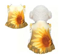 Pet lace Skirts are Suitable for Cats and Dogs | Floral Sunflowers In The Evening Sun Large Print Pet Lace Skirt, Stretchy And Breathable For Cats And Dogs