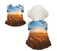 Pet lace Skirts are Suitable for Cats and Dogs | Floral Wheat Wave Large Print Pet Lace Skirt, Stretchy And Breathable For Cats And Dogs