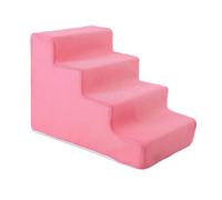 Pet Ladder, Pet Stairs, Non Slip High Density Pet Steps Ladder, Dog Steps for Small Dogs and Cats High Beds Car Couch, Pink 3 Steps(Pink 4 Steps)