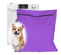 Pet Large Wash Laundry Bags, 70 * 80cm Petwear Wash Bag Pet Hair Remove Bag, Stops Pet Hair Blocking the Washing Machine, Ideal For Dog Cat Horse Rabbit (Purple)