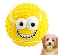 Pet Latex Ball, Treat Dispenser Ball, Durable Dog Ball, Latex Squeaky Dog Toy Ball, Latex Smile Face Dog Ball, Funny Bouncy Chew Face Ball, Dog Puppy Toy for Small
